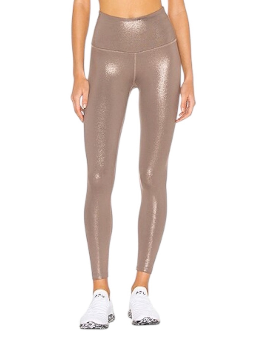 Beyond Yoga Twinkle High Waisted Midi Legging Size XL Moch Brown & Rose Gold